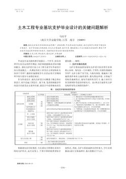 土木工程专业基坑支护毕业设计的关键问题解析