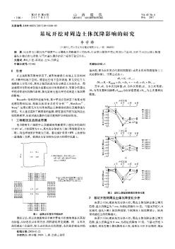 基坑開挖對周邊土體沉降影響的研究