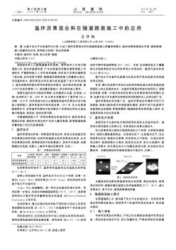 溫拌瀝青混合料在隧道路面施工中的應(yīng)用
