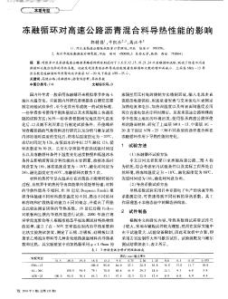 凍融循環(huán)對高速公路瀝青混合料導熱性能的影響