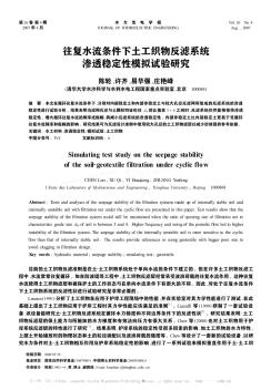 往复水流条件下土工织物反滤系统渗透稳定性模拟试验研究