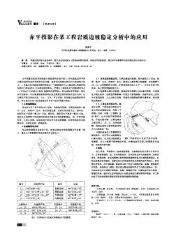 赤平投影在某工程巖質(zhì)邊坡穩(wěn)定分析中的應用