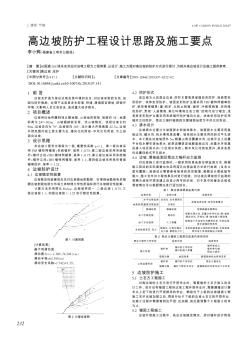 高边坡防护工程设计思路及施工要点