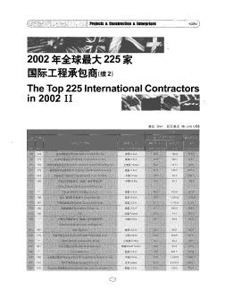 2002年全球最大225家国际工程承包商(续2)