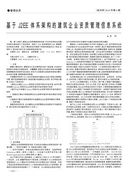 基于J2EE体系架构的建筑企业资质管理信息系统