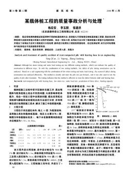 某载体桩工程的质量事故分析与处理