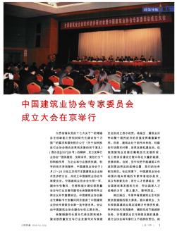 中国建筑业协会专家委员会成立大会在京举行