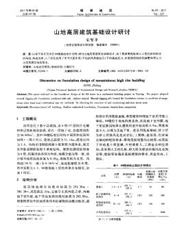 山地高層建筑基礎(chǔ)設(shè)計研討