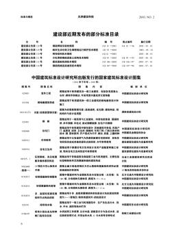 中国建筑标准设计研究所出版发行的国家建筑标准设计图集(2001年下半年~2002年)