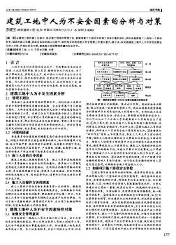 建筑工地中人为不安全因素的分析与对策