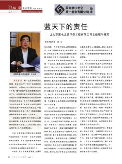 蓝天下的责任——访北京国电龙源环保工程有限公司总经理叶伟芳