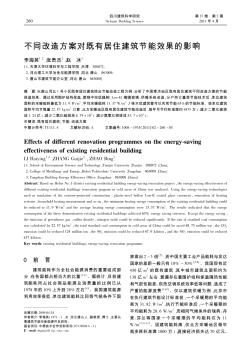 不同改造方案对既有居住建筑节能效果的影响