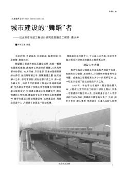 城市建設的“舞蹈”者——記北京市市政工程設計研究總院副總工程師  聶大華