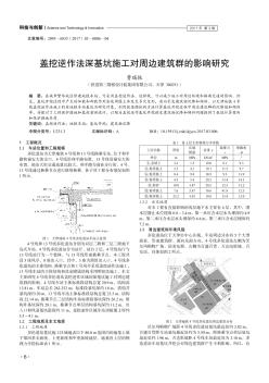 盖挖逆作法深基坑施工对周边建筑群的影响研究