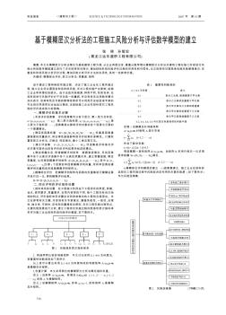 基于模糊層次分析法的工程施工風(fēng)險分析與評估數(shù)學(xué)模型的建立