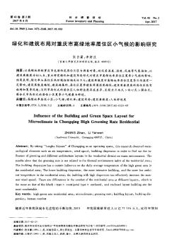 绿化和建筑布局对重庆市高绿地率居住区小气候的影响研究