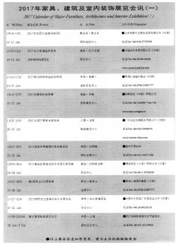 2017年家具、建筑及室內(nèi)裝飾展覽會訊（一）