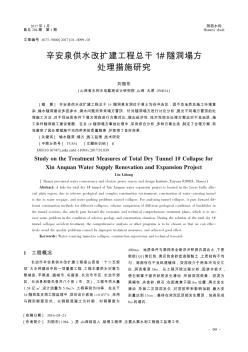 辛安泉供水改扩建工程总干1#隧洞塌方处理措施研究
