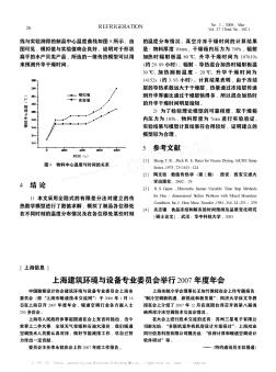 上海建筑環(huán)境與設備專業(yè)委員會舉行2007年度年會