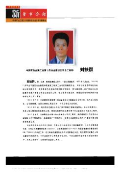 中国有色金属工业第十四冶金建设公司总工程师  刘扶群