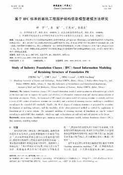 基于IFC标准的基坑工程围护结构信息模型建模方法研究