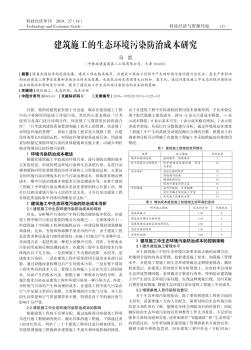 建筑施工的生态环境污染防治成本研究