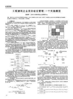 工程建筑企业项目组合管理:一个实施模型