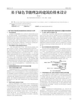 基于綠色節(jié)能理念的建筑給排水設(shè)計