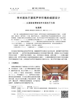 学术报告厅建筑声学环境的细部设计——以湖南省博物馆学术报告厅为例