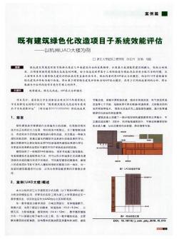 既有建筑绿色化改造项目子系统效能评估——以杭州UAD大楼为例