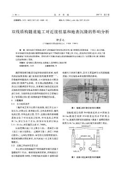 雙線盾構(gòu)隧道施工對(duì)近接樁基和地表沉隆的影響分析