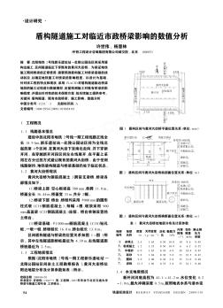 盾构隧道施工对临近市政桥梁影响的数值分析