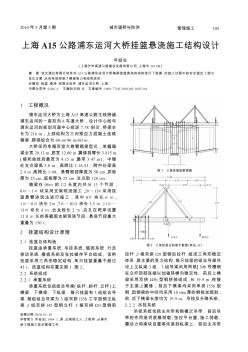 上海A15公路浦东运河大桥挂篮悬浇施工结构设计