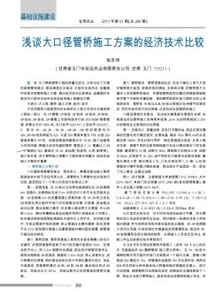 浅谈大口径管桥施工方案的经济技术比较