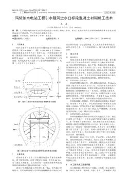 玛依纳水电站工程引水隧洞进水口标段混凝土衬砌施工技术