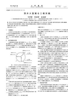 深井大型煤仓工程实践