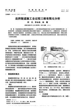 连拱隧道施工全过程三维有限元分析