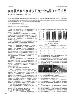 BIM技术在北京地铁王府井北站施工中的应用