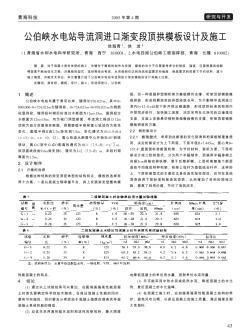 公伯峡水电站导流洞进口渐变段顶拱模板设计及施工