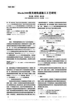 Rheda2000型無碴軌道施工工藝研究