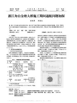 浙江舟山金塘大橋施工期問通航問題初探