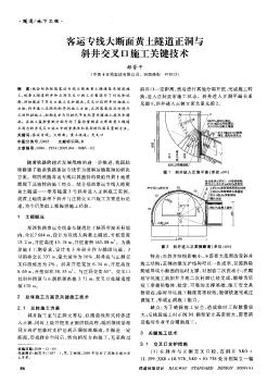 客运专线大断面黄土隧道正洞与斜井交叉口施工关键技术