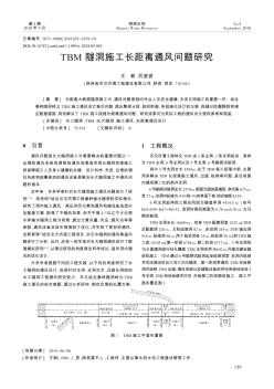 TBM隧洞施工長距離通風問題研究