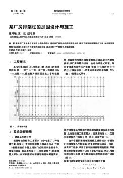 某厂房排架柱的加固设计与施工