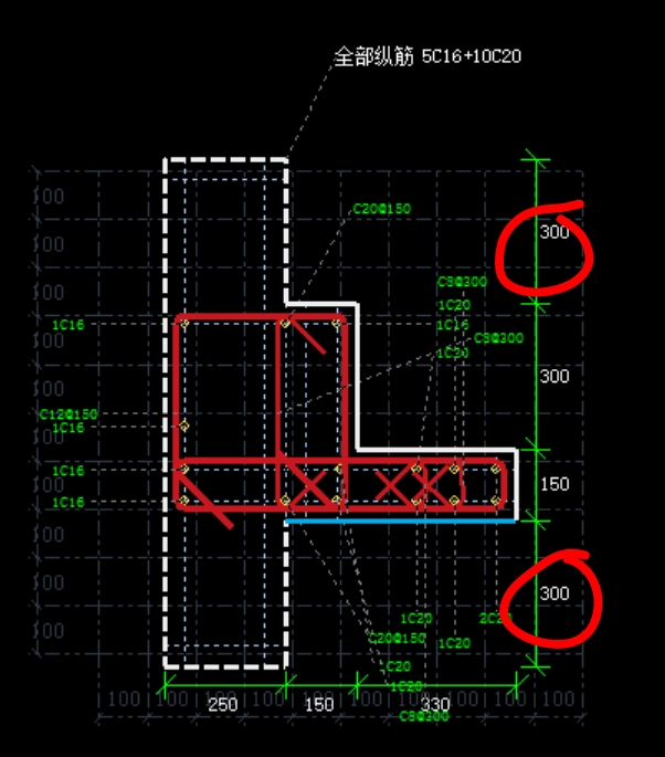  在设计人防门框墙时，如何处理未标注的悬板活门钢筋尺寸？