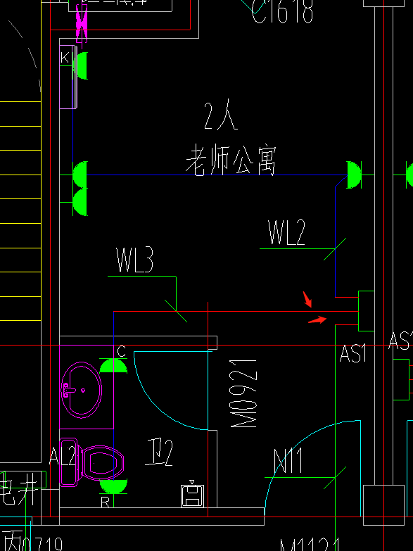  理解的红色管线在吊顶内表示什么？是装配结构的一部分吗？