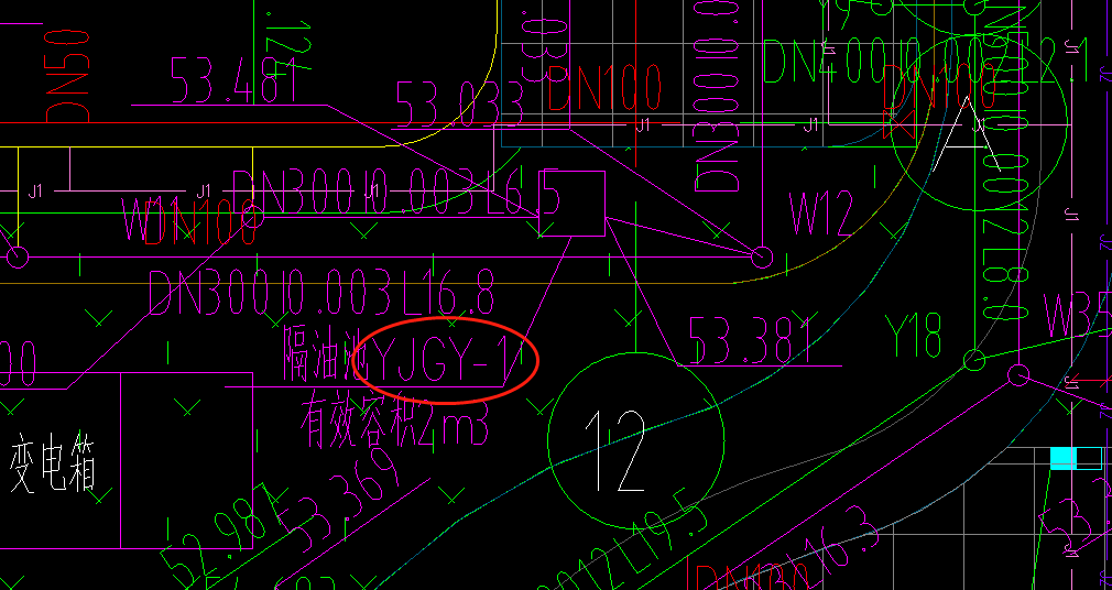  看到的隔油池后面的英文数字代表什么？
