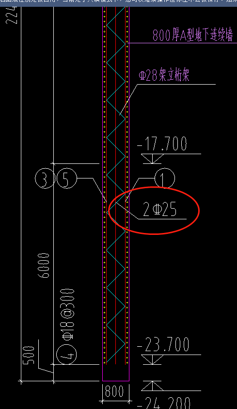  对于300米地下连续墙中2c25竖向钢筋无间距感到困惑，这是标准做法吗？