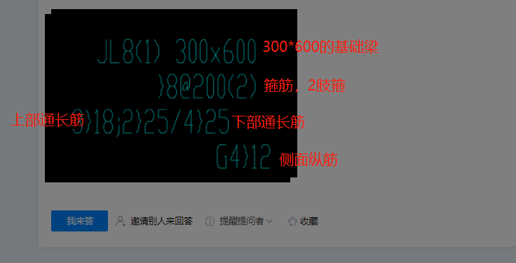  识别这个建筑结构梁的标注方法是什么？