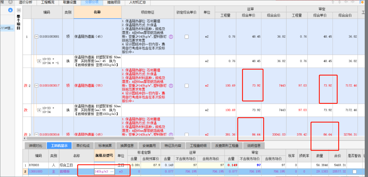  困惑为什么同样密度的岩棉板，不同厚度的保温墙面单价会不同？